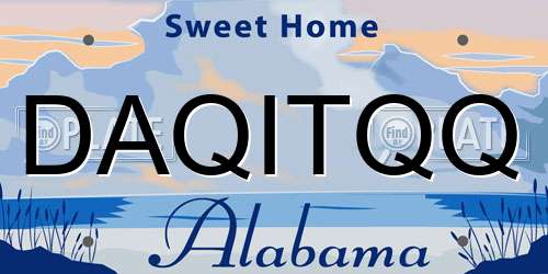 DAQITQQ Alabama License Plate