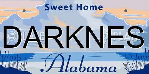 DARKNES Alabama License Plate