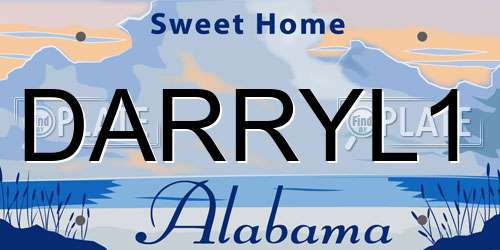 DARRYL1 Alabama License Plate