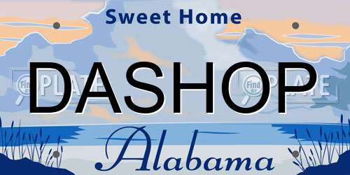 DASHOP Alabama License Plate