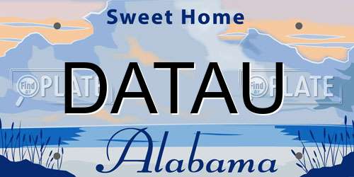DATAU Alabama License Plate