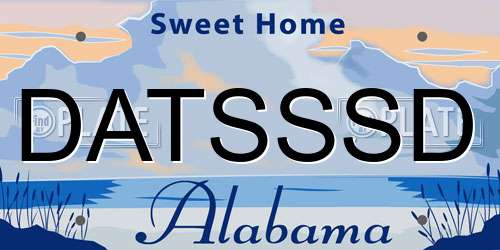 DATSSSD Alabama License Plate