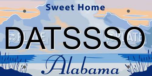DATSSSO Alabama License Plate