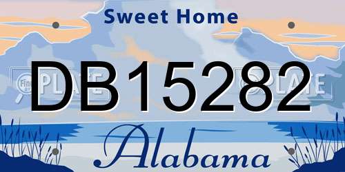 DB15282 Alabama License Plate