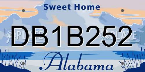 DB1B252 Alabama License Plate