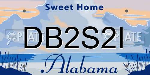 DB2S2I Alabama License Plate
