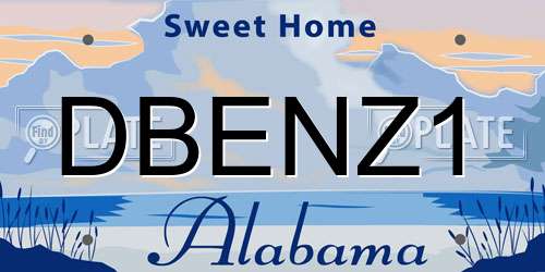 DBENZ1 Alabama License Plate