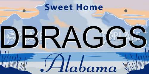 DBRAGGS Alabama License Plate