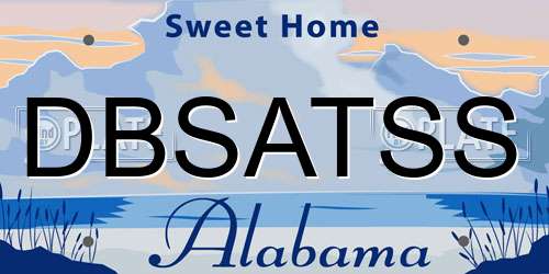 DBSATSS Alabama License Plate