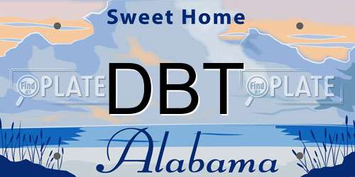 DBT Alabama License Plate
