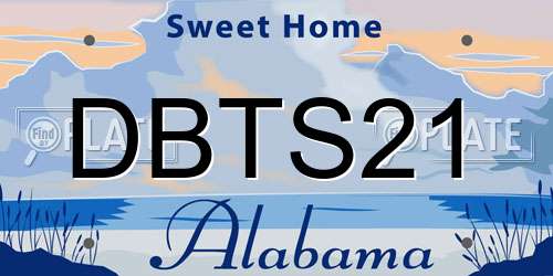 DBTS21 Alabama License Plate