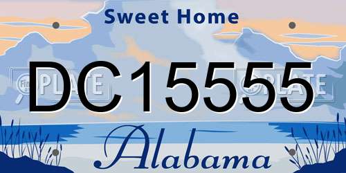 DC15555 Alabama License Plate