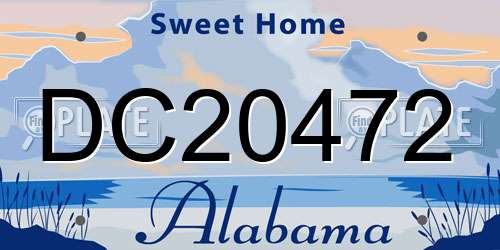 DC20472 Alabama License Plate