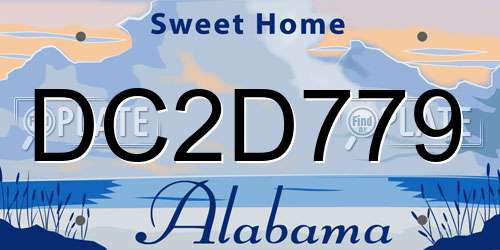 DC2D779 Alabama License Plate