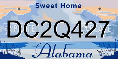 DC2Q427 Alabama License Plate