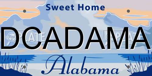 DCADAMA Alabama License Plate
