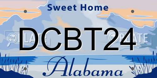 DCBT24 Alabama License Plate