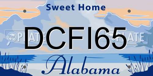 DCFI65 Alabama License Plate