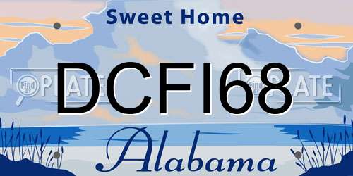 DCFI68 Alabama License Plate