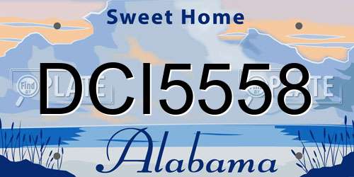 DCI5558 Alabama License Plate