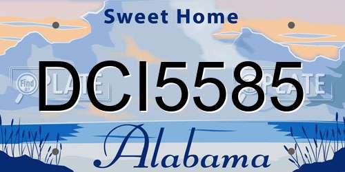 DCI5585 Alabama License Plate