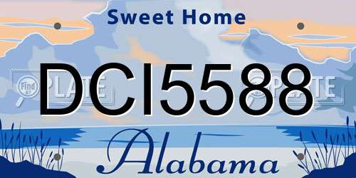 DCI5588 Alabama License Plate
