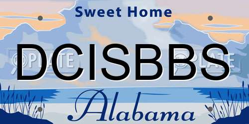 DCISBBS Alabama License Plate