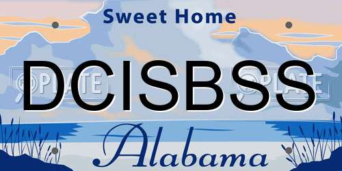 DCISBSS Alabama License Plate
