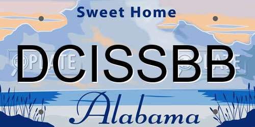 DCISSBB Alabama License Plate
