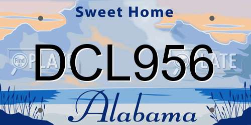 DCL956 Alabama License Plate