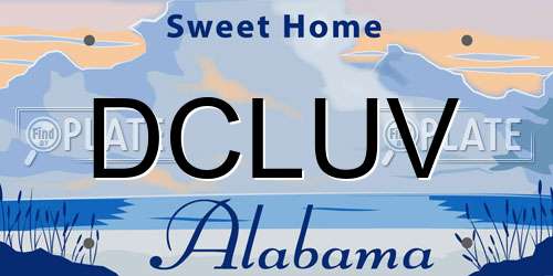 DCLUV Alabama License Plate