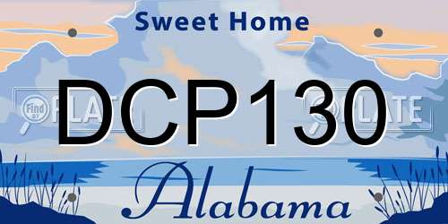 DCP130 Alabama License Plate
