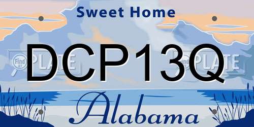 DCP13Q Alabama License Plate