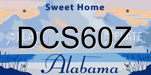 DCS60Z Alabama License Plate