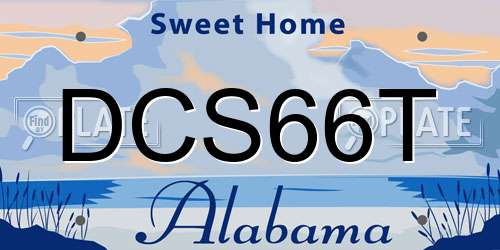 DCS66T Alabama License Plate