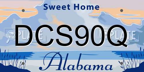 DCS90Q Alabama License Plate