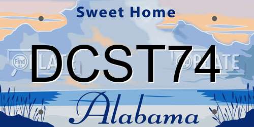 DCST74 Alabama License Plate