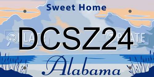 DCSZ24 Alabama License Plate