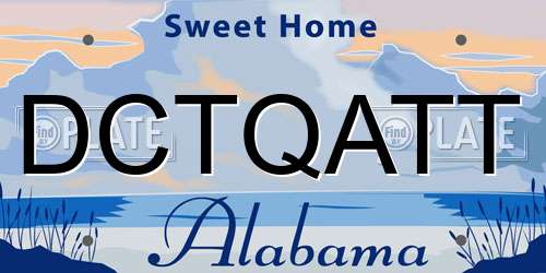 DCTQATT Alabama License Plate