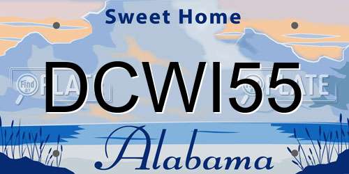 DCWI55 Alabama License Plate