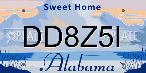 DD8Z5I Alabama License Plate