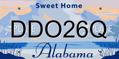 DDO26Q Alabama License Plate