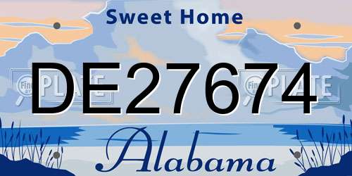 DE27674 Alabama License Plate