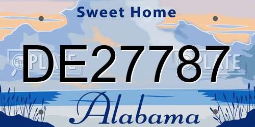 DE27787 Alabama License Plate