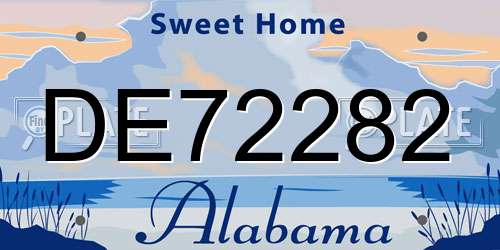 DE72282 Alabama License Plate