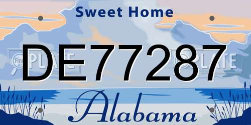 DE77287 Alabama License Plate
