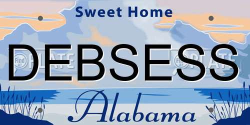 DEBSESS Alabama License Plate