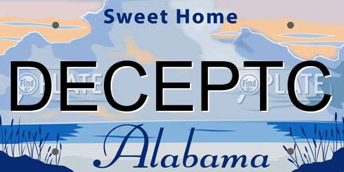 DECEPTC Alabama License Plate