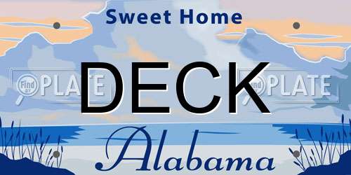 DECK Alabama License Plate