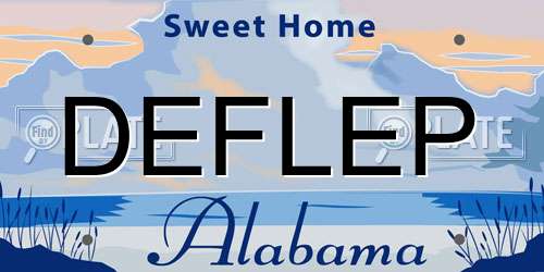 DEFLEP Alabama License Plate